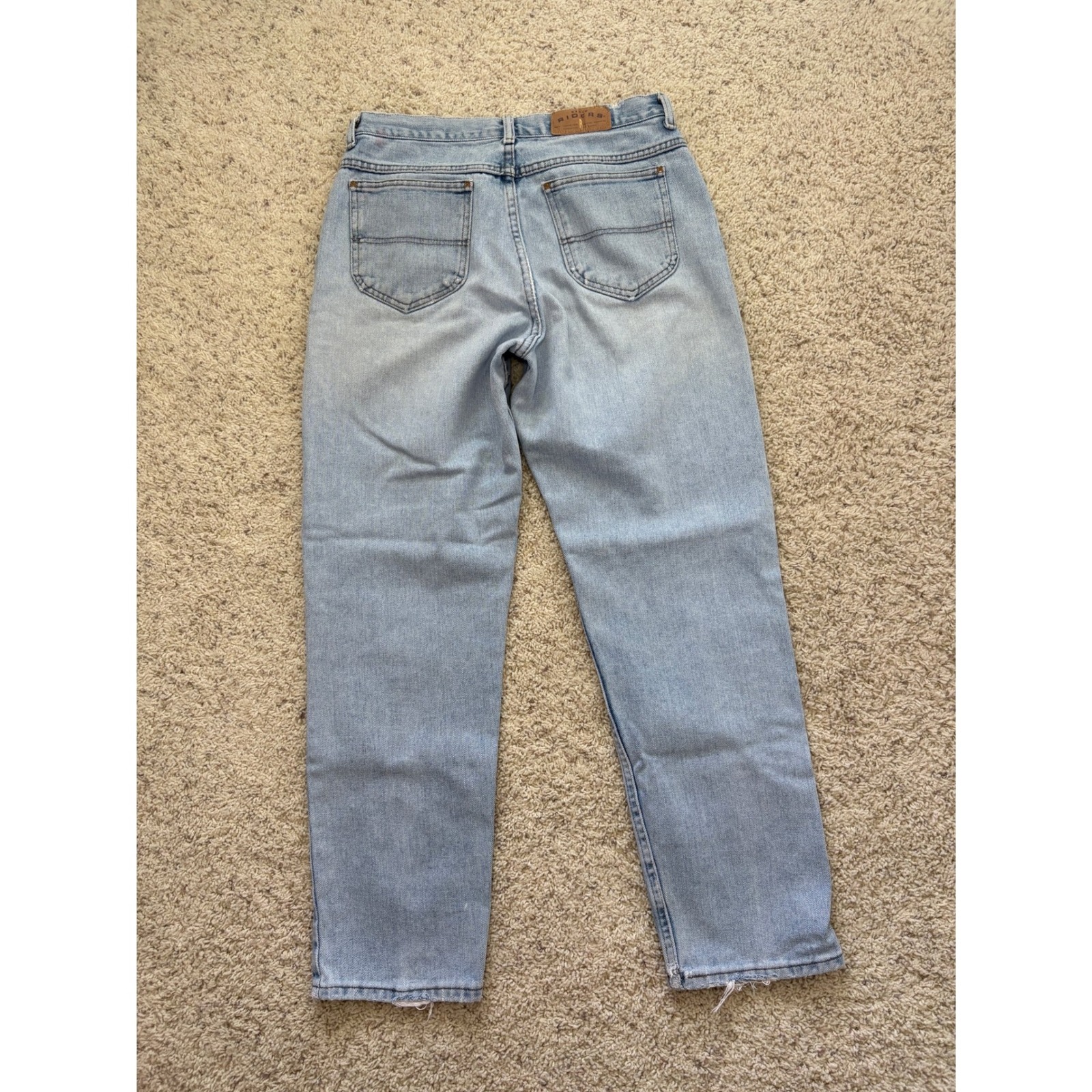 Riders Straight Leg Jeans 30 Light Wash Blue High Waisted Vintage Denim